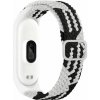 eses Tkaný elastický remienok pre Xiaomi Mi Band 3, 4, 5 a 6 - Čierno biely
