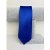 Pánska kráľovská modrá saténová úzka kravata - UNI