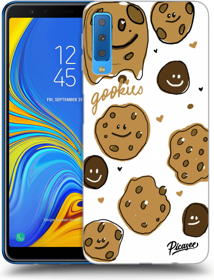 Púzdro Picasee silikónové Samsung Galaxy A7 2018 A750F - Gookies čiré