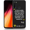 Picasee silikónový čierny obal pre Xiaomi Redmi Note 8T - Kazma - SVĚT PATŘÍ TĚM, CO SE NEPOSEROU