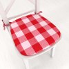 Biante Oblý bavlnený podsedák Olivia OL-016 Červeno-biela kocka veľká - 39x37x3 cm