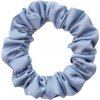 MURU Úzka Saténová Scrunchie gumička - Modrošedá Matná