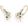 Danfil detské náušnice zo žltého zlata diamant brizura C2224