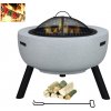 CH Prenosné záhradné ohnisko s grilom - imitácia kameňa
