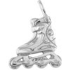 Strieborný prívesok inline korčule