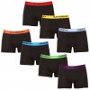 7PACK pánske boxerky Nedeto čierne (7NB001-week) 4XL