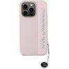 Karl Lagerfeld PU Saffiano Rhinestone Charm Zadní Kryt pro iPhone 14 Pro Max Pink KLHCP14XPSAKDGCP