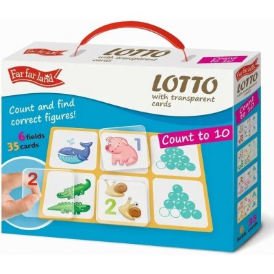 Far far land Lotto s transparentnými kartami Počítanie