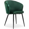 Jedálenská stolička HAMPTON zamatová, tmavozelená
