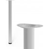 Walteco Nábytková noha guľatá, priemer 60mm, výška 800mm, biela , 50340