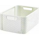 CURVER úložný box RATTAN M, 39,3 x 29,3 x 18,7 cm, biely, 03618-885