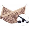 Hojdacia sieť Hamaka.eu Camping single + Slap Strap Farba: svetlohnedá