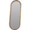 DREVENÉ ZRKADLO NA STENU DEKORATÍVNE MODERNÉ OVAL 28 X 2,5 X 77,5 CM