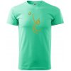 Volejbal zlatá - Klasické pánske tričko vyššej gramáže - 3XL ( Mätová )