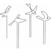 Kovová podpera rastlín 4 ks Bird – Esschert Design