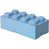 LEGO® box na svačinu 100 x 200 x 75 mm - svetlo modrá