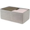 Compactor úložný box Oxford 26 × 42 × 16,5 cm, polyester, sivo-béžový