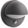Philips MYGARDEN JUNE- Nástenné svietidlo vonkajšie (PIR senzor, E27, IP44) 16246/93/PN