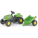 Rolly Toys šliapací traktor Rolly Kid s vlečkou zelený