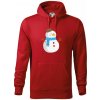 Snehuliak so šálom - Mikina pánska Cape s kapucňou - L ( Červená )