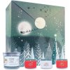 Yankee Candle Bright Lights Twinkling Lights vonná sviečka 122 g + Christmas Eve votívna sviečka 37 g + Sparkling Cinnamon votívna sviečka 37 g + Vanilla Crème Brûlée votívna sviečka 37 g