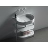 Ravak YARD 600 oválne umývadlo bez otvoru pre batériu 60,5x50x12,5 cm Biela XJX01060000