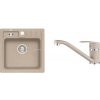 Granitový drez s batériou ALVEUS Niagara 20 Beige 55 465x465 mm + batéria Nina SETA091