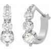 Dabog / Strieborné 925 dámske náušnice Triple Shine s tromi zirkónmi / ST-Z-NA-004