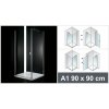 Aquatek GLASS A GLASSA1CH9063 (Sprchový kút štvorcový s jednými otváracími dverami)
