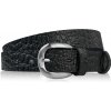 Paolo Peruzzi Dámsky kožený opasok, krokodílí vzor, 100cm | čierna PG-12-CSBL-100