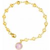 Swarovski e. retiazka na nohu Hot Color, ružový opál sel106