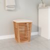 Koupelnová stolička 40,5 x 40,5 x 56 cm masivní ořechové dřevo Hnědá 350352