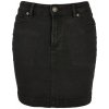 Ladies Organic Stretch Denim Mini Skirt - black washed 30