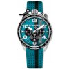 Strieborné pánske hodinky Bomberg Watches s gumovým pásikom RACING 4.9 Blue 45MM