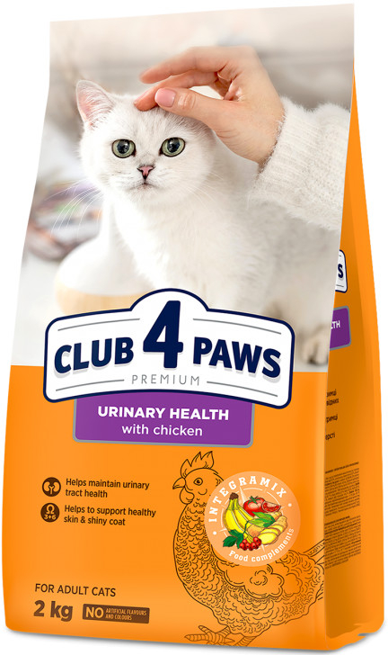 CLUB 4 PAWS Premium Urinary health. For adult cats 2 kg