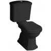 KERASAN - RETRO WC kombi, spodný odpad, čierna-chrom WCSET33-RETRO-SO