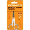 Nožnice, univerzálne, s nepriľnavým povrchom, 13 cm, FISKARS MicroTip Titanium, biela