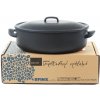 Belis Pekáč oválný smaltovaný Sfinx 32x24 cm 6,5 l s poklicí II.A