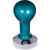 Buna café tamper, kov, modrý, 58.35 mm, nerez lesk, plochý