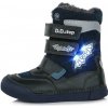 D.D.Step Detské chlapčenské zimné topánky blikajúce LED Royal blue