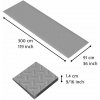 Notrax® 479 Cushion Trax - Protiúnavová rohož s diamantovým vzorom - sivá Rozmer: 91cm x 300cm 479