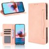 Peňaženkové kožené puzdro Calf Pattern na Xiaomi Redmi Note 10/10S - Ružová