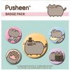 CurePink Set 5 Placek Pusheen Fancy průměr 2,5 cm a 3,8 cm