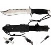 Taktický vojenský nôž BSH N-318 Bowie Recurve + Outdoor Survival píla