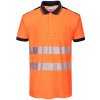 PORTWEST HI-VIS PW3 T180 / Reflexná polokošeľa - HV oranžová/čierna 5XL