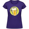 Akciové Dámske Tričko Soft-Style Gildan - Dizajn - Smrtka v pivnom pohári - Purple - XL - Dámske
