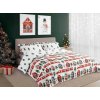 FARO Vianočné bavlnené obliečky 140x200 + 70x90 cm - Vianočné mestečko