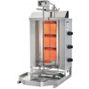 Plynový gril na kebab/gyros, 3 topná pole, zátěž 40 kg, 10,5 kW, 550x510x920 mm, nádoba na tuk 500x500 mm | POTIS, GD3/zemní plyn inox