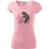 Medveď na bicykli - Dámske tričko Pure - L ( Ružová )