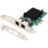 Digitus Karta Gigabit Ethernet PCI Express, dvouportová 32bitový držák s nízkým profilem, čipová sada Intel DN-10132